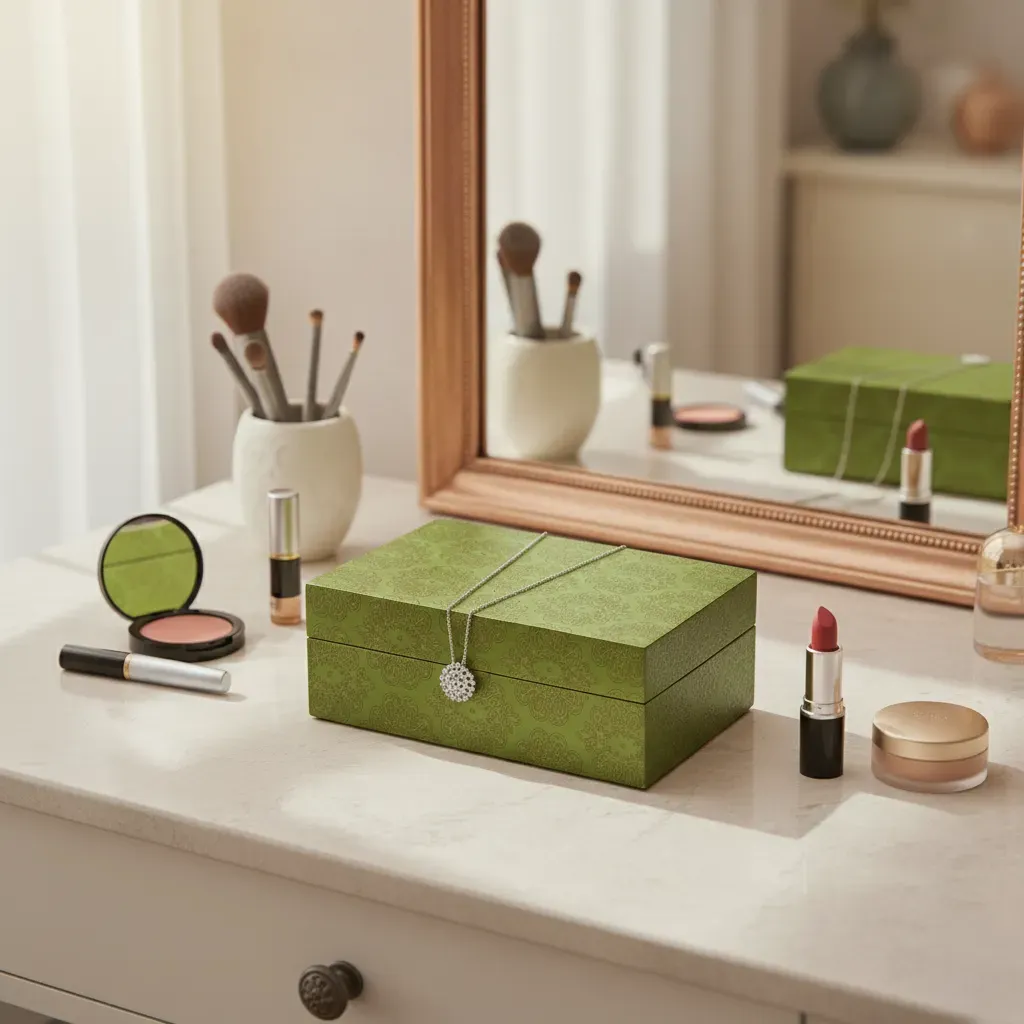 P8 Sovereign Antique Gold Textured Keepsake Box – Heavy-Duty Metal Decorative Organizer