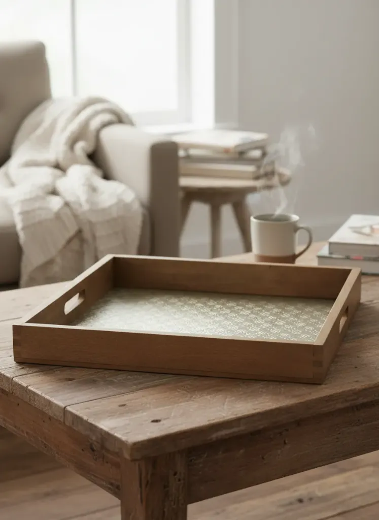 P10 Exquisite Metal Embossed Pattern Bone Inlay Tray – Functional Art Serving Platter