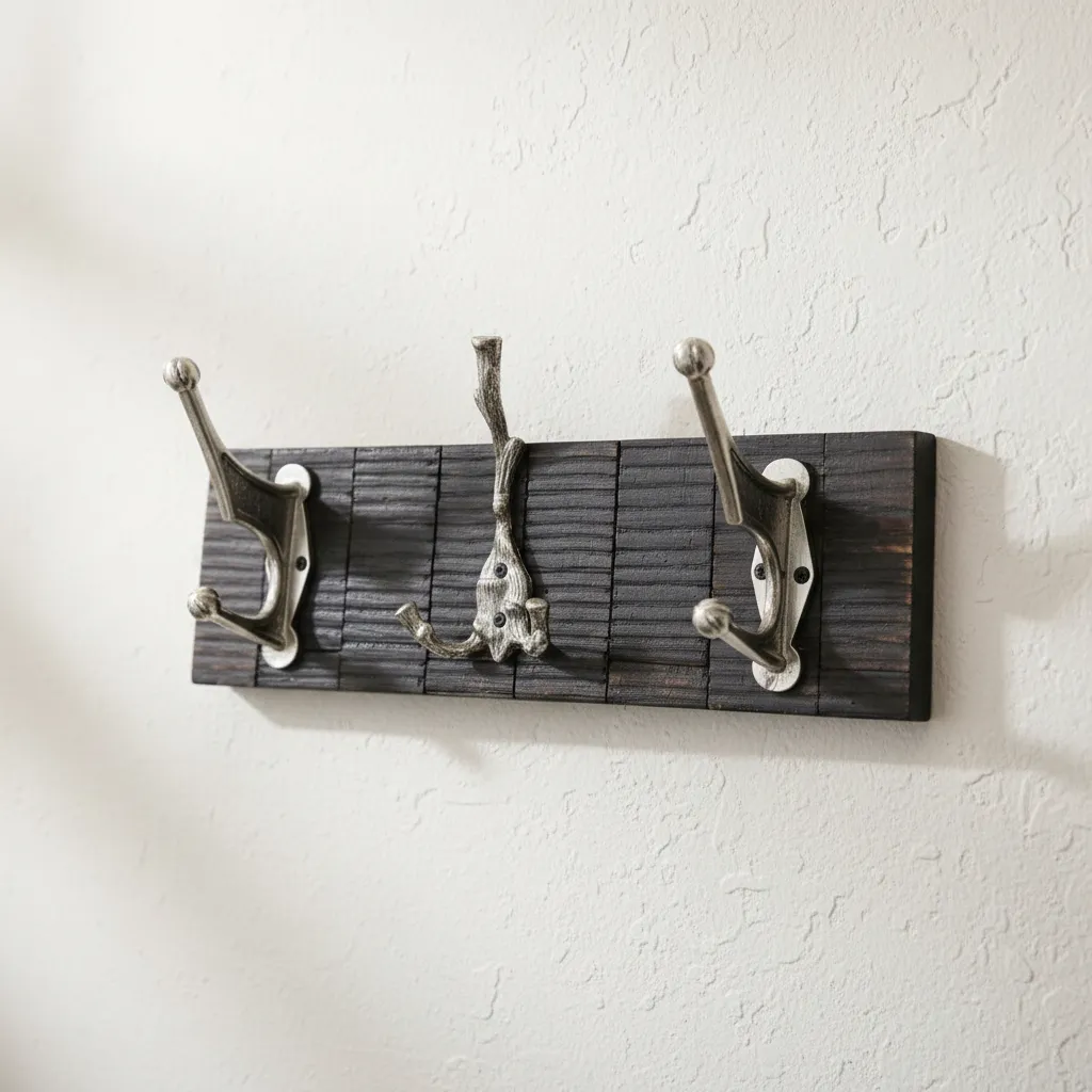 P4 Farmhouse Style  Decorative Wall Hook Rail