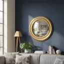P18 Premium 3D Layered Gold Accent Mirror – Sculptural Wall Decor