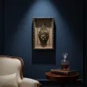 P8 Intricately Detailed Cast Metal in Mango Wood Shadow Box Frame