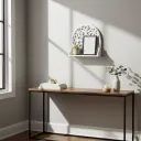 P4 Intricate Round Mandala Carved MFD Wood Floating Shelf