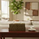 P9 Elegant Antique Embossed – Multi-Layer Decorative Wood Box with Dark Finish