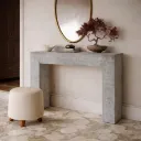 P1 Minimalist Concrete Console - Contemporary Textured Indoor/Outdoor Console