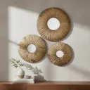 P16 Boutique Style Gold Sunbeam Statement Mirror – Intricate Layered Frame Design