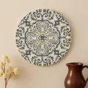 P4 Premium Mediterranean Mandala Wooden Wall Piece with Enamel Finish