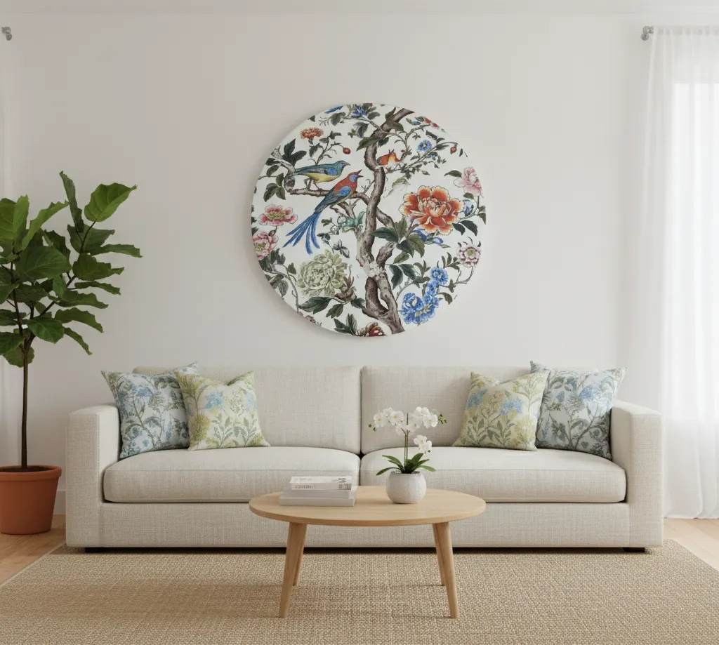 Premium Wooden Wall Medallion with Lustrous Enamel Coating Finish (10inch)