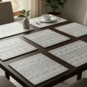 P13 Elegant Metallic Embossed Dining Mat – Durable Hand-Finished Table