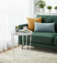 Hand-Painted Artistic Side Table & Plant Display Stand – Stable 3-Leg Iron Base for Home Decor