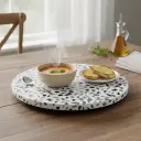 Modern Terrazzo Pattern Lazy Susan Turntable | Chic Kitchen Centerpiece