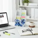 P9 "White Wooden Desk Letter Sorter & Mail Organizer