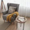 P8 Mid-Century Modern "Home Sweet Home" Engraved Wood End Table | Hairpin Legs | Available in 3 Sizes