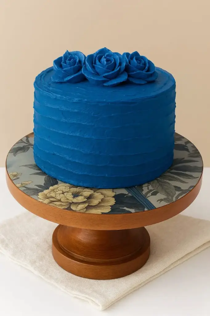 P8 "Vintage Songbird and Peony" Decorative Wood Pedestal Stand / Oversized Knob (10inch(D) * 4inch(H))