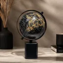 Decorative Black Globe with Gold Map Design for Gifting