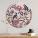  P31 Blush Pink Chinoiserie Bird & Floral Decorative Wall Plate