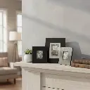 P2 Premium Embossed Black Picture Frame for Wall or Tabletop Display - 3 Sizes