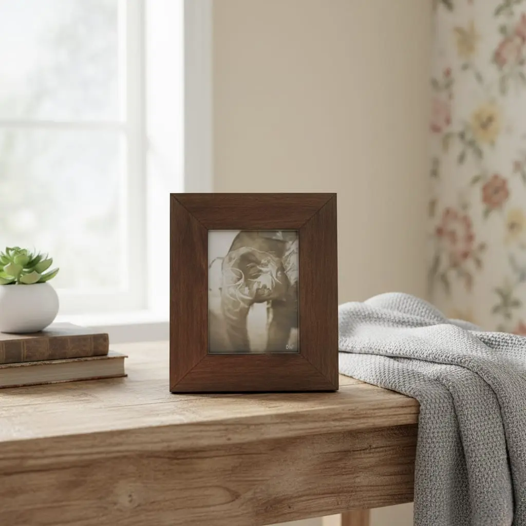 P9 Minimalist Dual-Tone Distressed Wood Picture Frame - Wall or Table Display - 3 Sizes